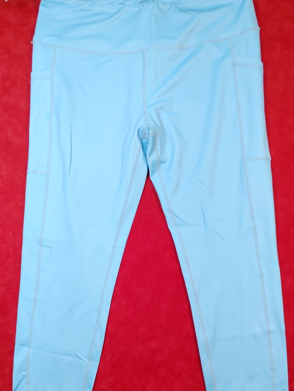 Constantly Varied Gear Light Blue Kids Leggings with Side Pockets